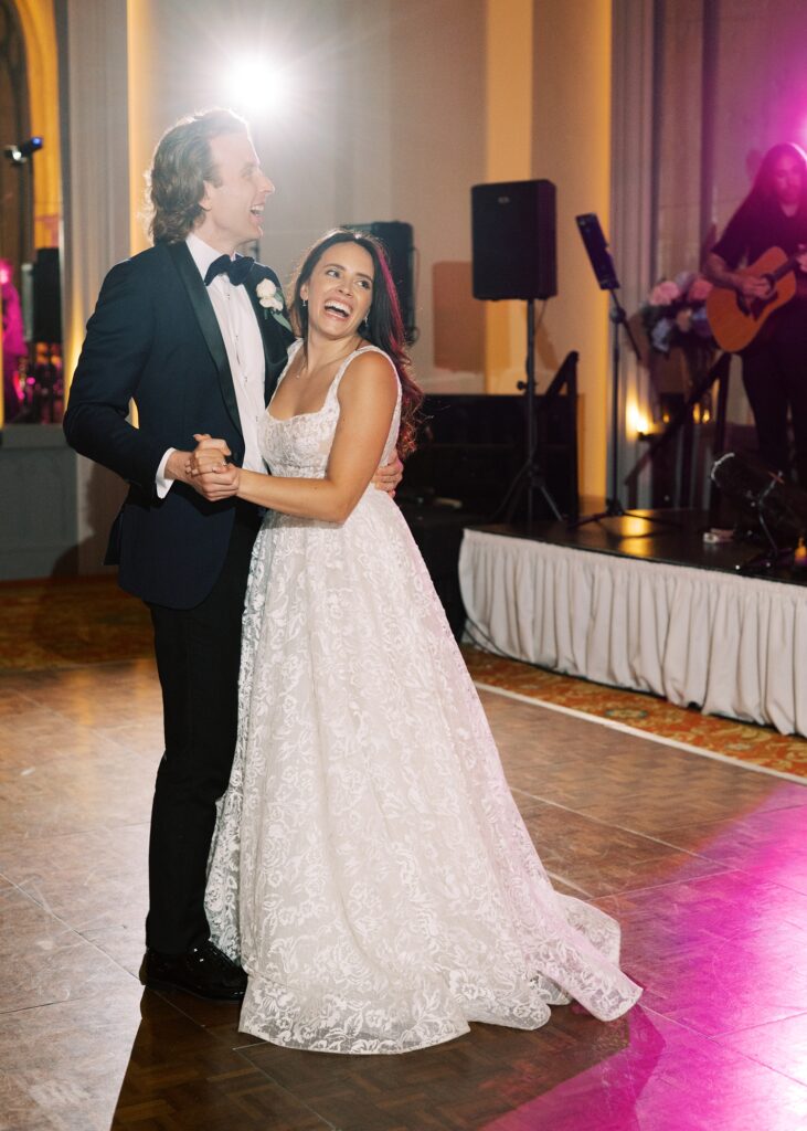Bride and Groom's first dance on their wedding night at Dromoland Castle.