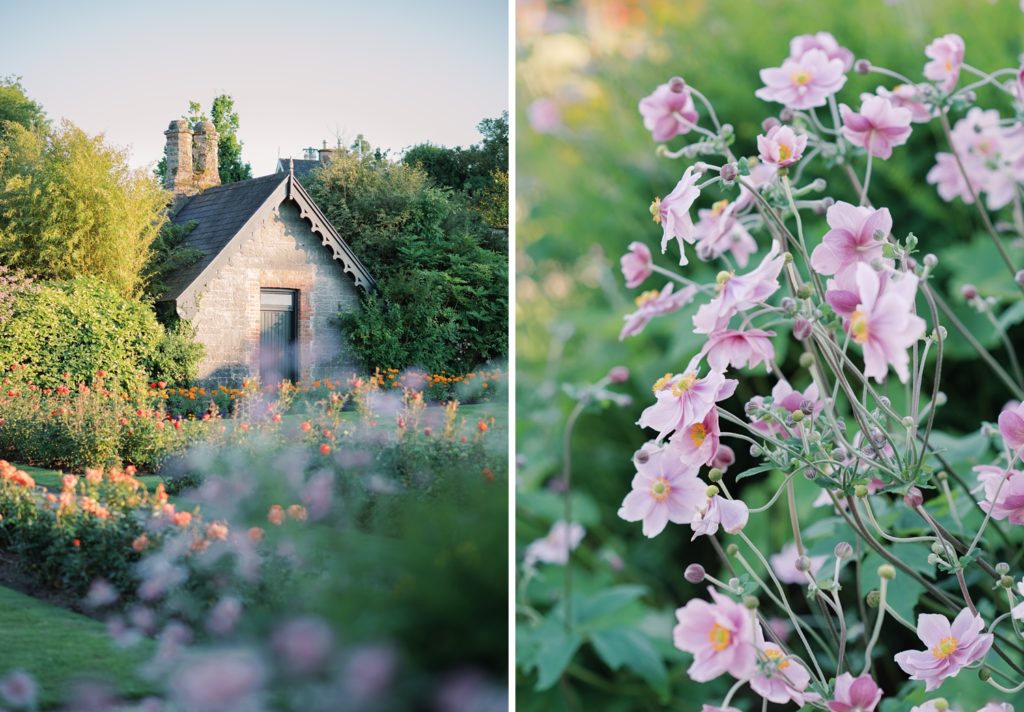 Dromoland Castle Golf Club's beautiful garden house and flower details.